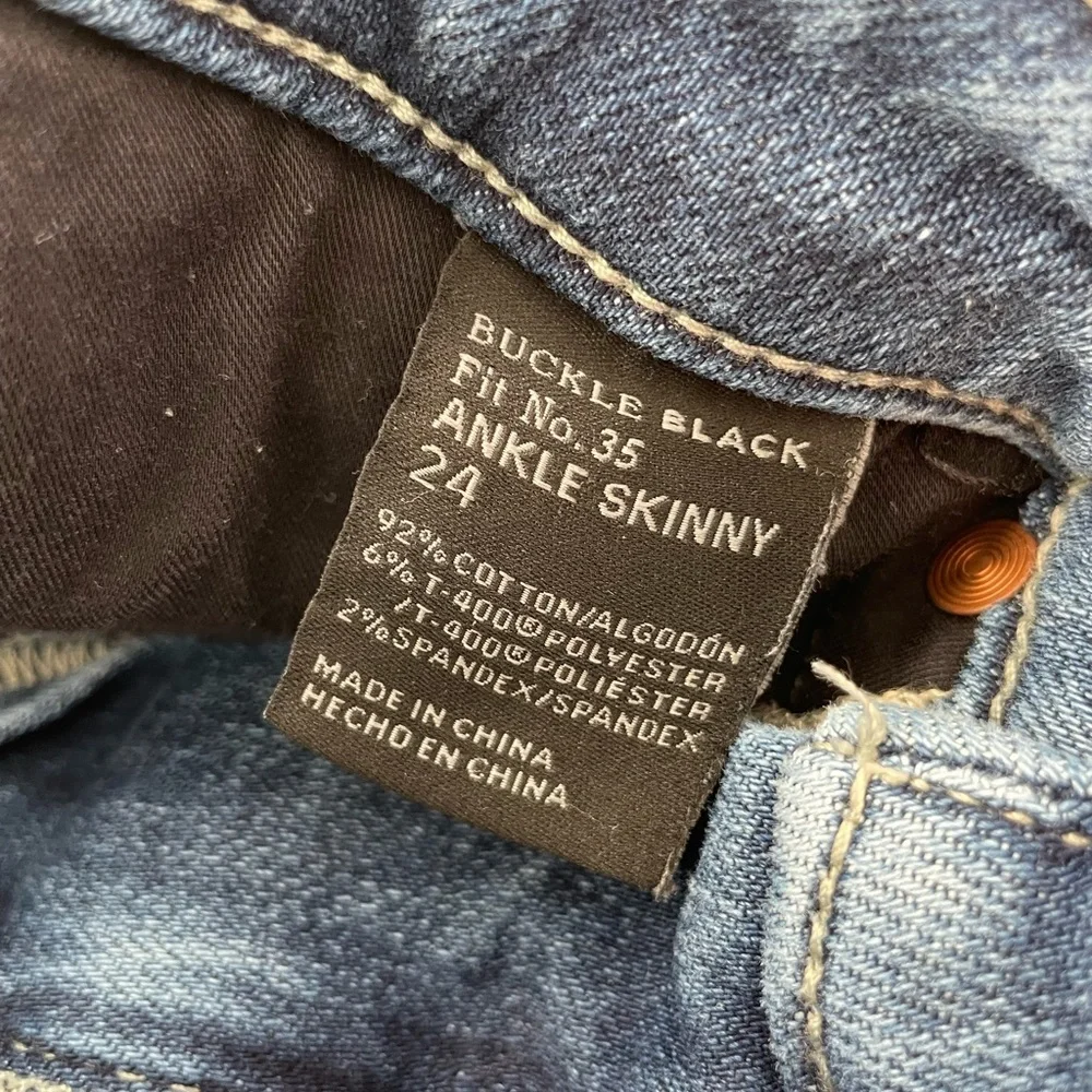 Buckle Black Fit No. 35 Ankle Skinny High Rise Denim Jeans Madagascar 2 Size 24 - Picture 8 of 15